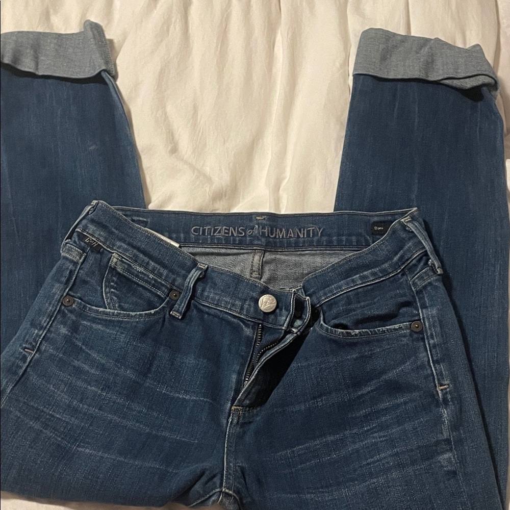 Citizens of Humanity Women's Dark Blue Ankle Jeans